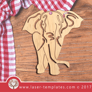 Laser Cut Elephant Template, Download Laser Ready Vector Designs.