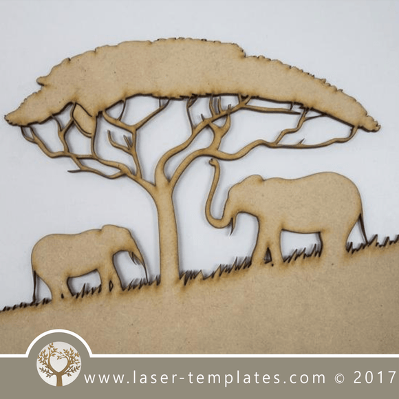 Elephant template for laser cutting. Vector online store. Free designs. Elephants.