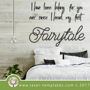 Laser Cut Fairytale Wall Quote Template, Download Vector Designs.