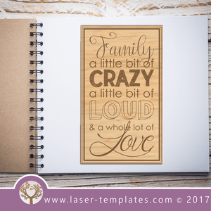Family Quote laser template. Download vector designs.