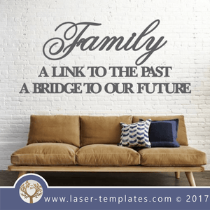 Laser Cut Family Wall Quote Template, Download Vector Designs Online.