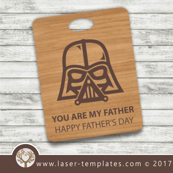 Father's Day key ring TEMPLATE for laser engraving. Online design store.