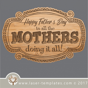 Cool, funny Father's Day message. Dad TEMPLATE for laser engraving.