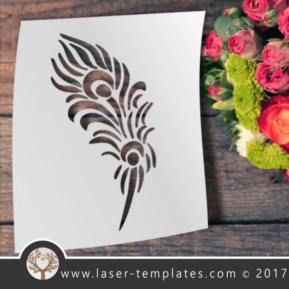 Feather stencil template. Free vector designs every day. Feather Stencil.