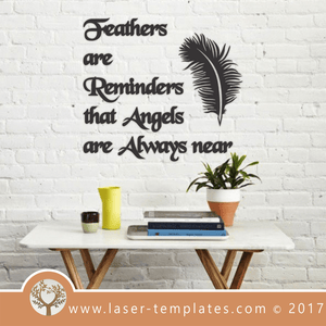 Laser Cut Feathers Wall Quote Template, Download Vector Designs Online