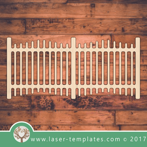 Fence laser cut template, download vector drawings.