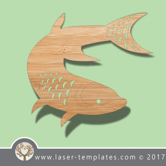 Fish template, online laser cut design store. Download Vector patterns.