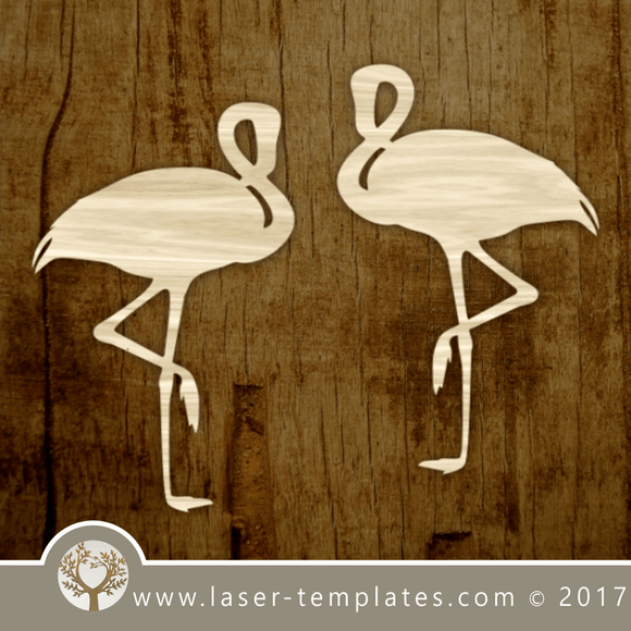 Bird silhouette template for laser cutting. Online store for laser cut patterns. Free laser cut designs every day. Flamingo Wall.