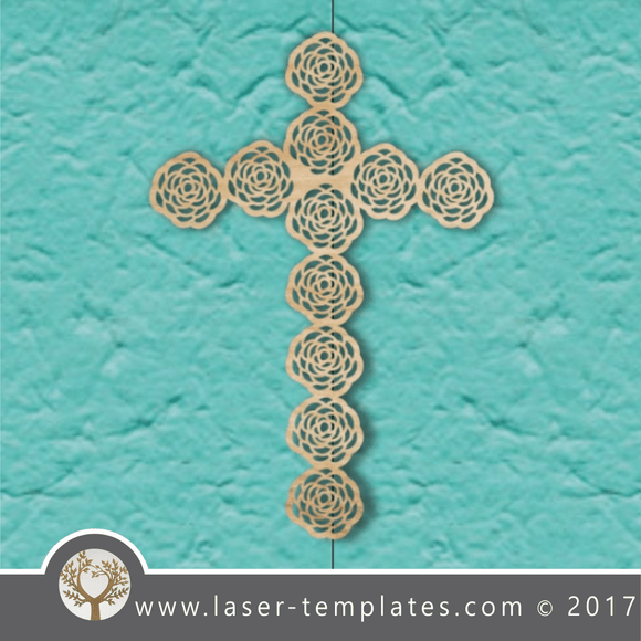 Laser cut cross template, pattern, design. Free vector designs every day. Floral Cross