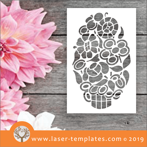 Laser cut template for Flower Basket 6