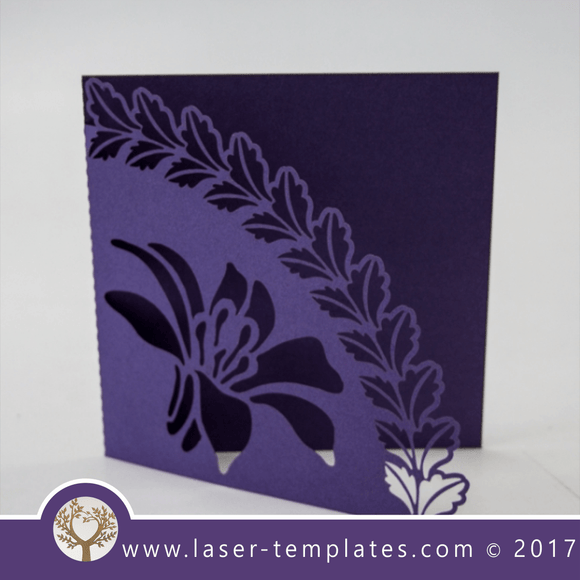 Laser cut template, wedding invite card, Get online now, free vector designs every day. flower invite l.