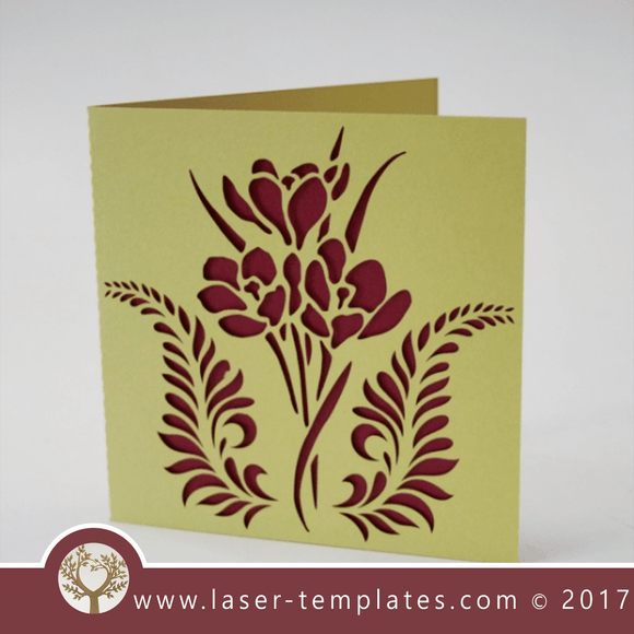 Laser cut template, wedding invite card, Get online now, free vector designs every day. flower invite.