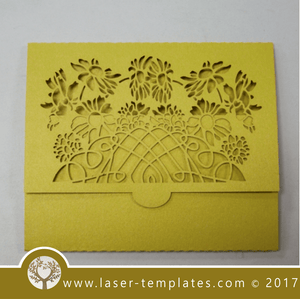 Laser cut template, wedding invite card, Get online now, free vector designs every day. flower invite lll.