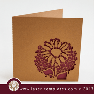 Laser cut template, wedding invite card, Get online now, free vector designs every day. flower invite Vl.