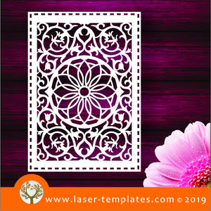 Laser cut template for Flower Pattern