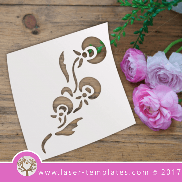 Flower STENCIL template. Laser cut stencils. Vector online store, free designs. Flowers 04