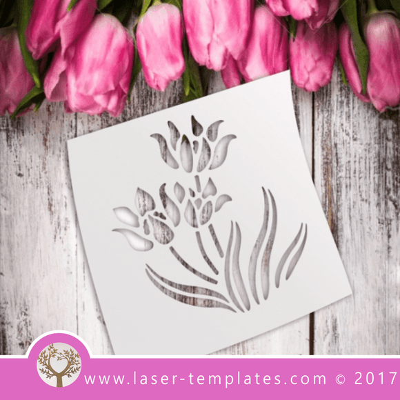 Flower STENCIL template. Laser cut stencils. Vector online store, free designs. Flowers 06