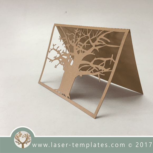 Laser Cut Folding Tree Invite Template, Download Vector Designs Online