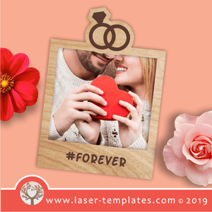 Laser cut template #Forever Polaroid frame