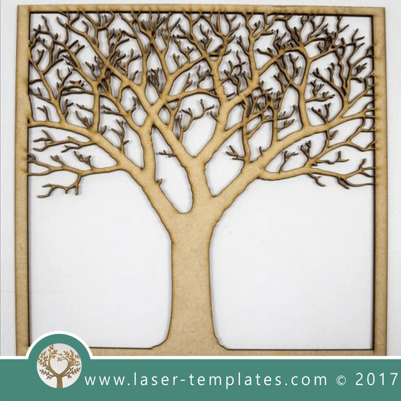 Laser cut tree template. Online vector design download free patterns every day. Framed Tree.