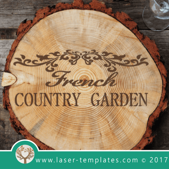 Laser Cut French Stencil 2 Template, Download Laser Ready Vectors.