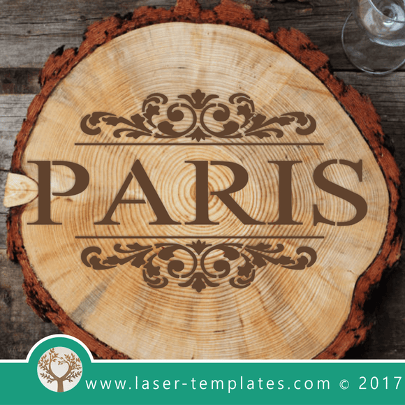 Laser Cut French Stencil 7 Template, Download Laser Ready Vectors.