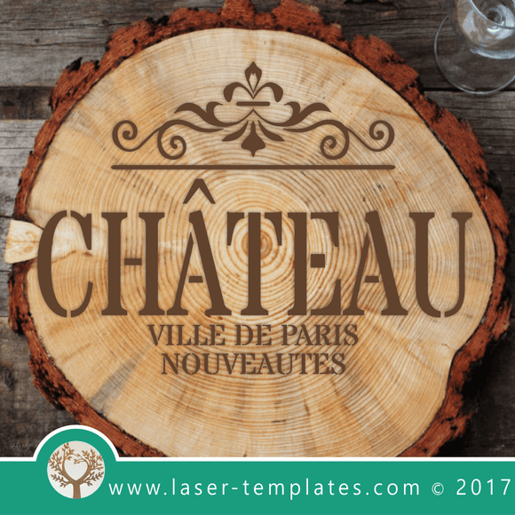 Laser Cut French Stencil 8 Template, Download Laser Ready Vectors.