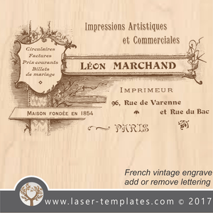 French hand drawn template, vector design. Online store.