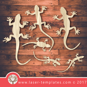 Gecko template laser cutting. Vector online store. Free designs. Gecko and lizards 2.