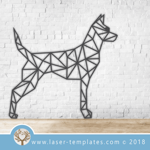 Laser Cut Geometric Dog Vector Template, Download Online Today