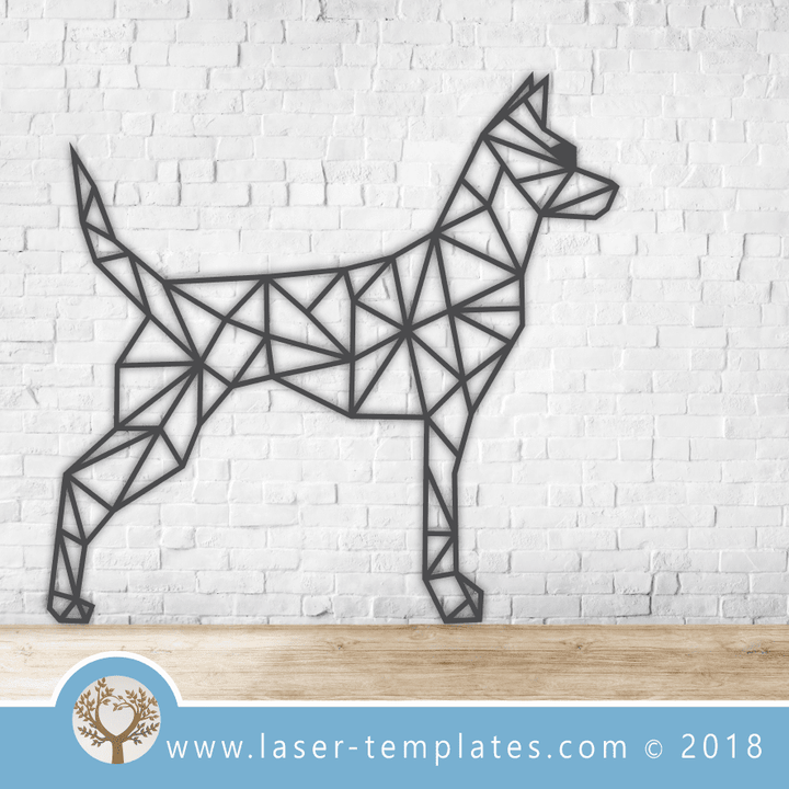 Laser Cut Geometric Dog Vector Template, Download Online Today – Laser ...