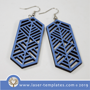 Laser cut template geometric drop Earrings