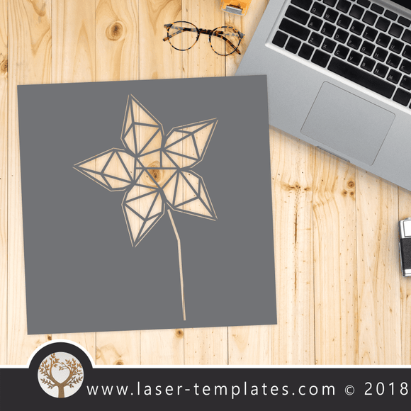 Laser Ready Geometric Flower Stencil Vector Template Download Online