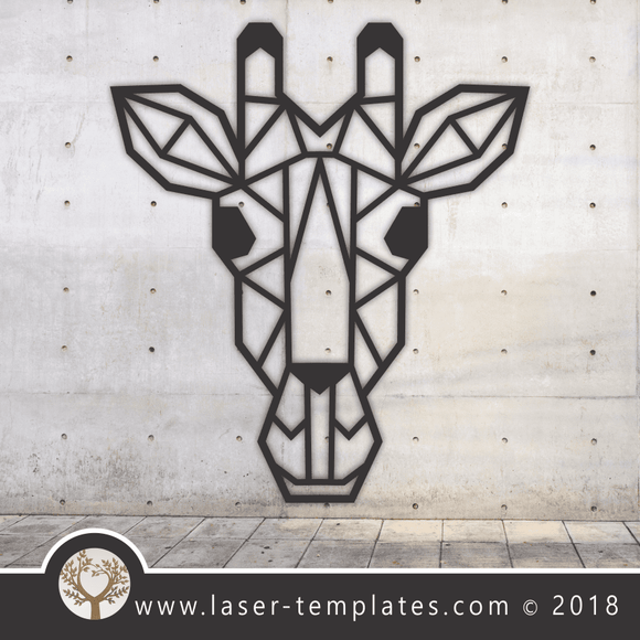 Laser Cut Geometric Giraffe Vector Template, Download Online Today 