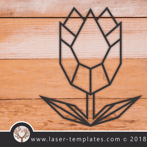 Laser Ready Geometric Rose 2 Vector Template Downloadable Online