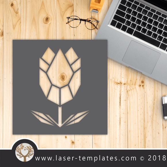 Laser Ready Geometric Rose Stencil 2 Vector Template Download Online