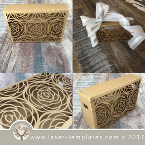 Laser cut wedding gift box template