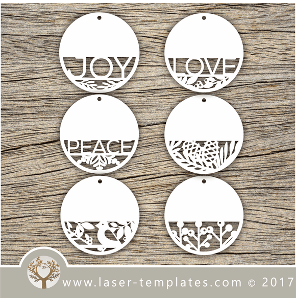 Gift tags laser cut template, download vector stencil design patterns.
