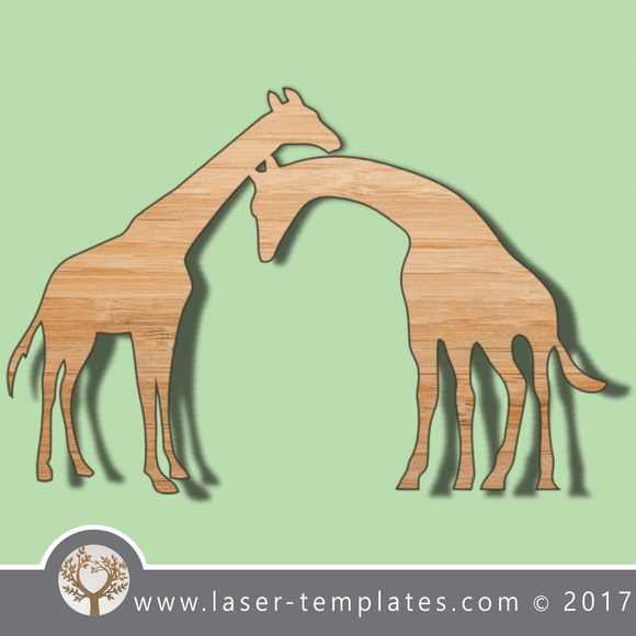 Giraffe template, online laser cut design store. Download Vector patterns.