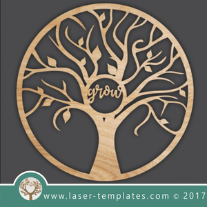 Laser cut tree template. Online vector design download free patterns every day. Grow Tree.
