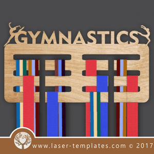 Medal holder template, online laser cut designs. Templates download. Gymnastics