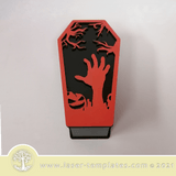 Laser cut template for Halloween Coffin Box. Kids Interior and exterior design décor, Halloween or add to your product catalog and perfect for Christmas as well or any occasion really. Cut out of 3mm wood, hardboard or acrylic.  You can add and remove elements or personalize the design.   REQUIRES 3MM MATERIALS  SIZE CANNOT BE CHANGED WITHOUT DESIGN EXPERIENCE.  WinZIP file contains the following VECTOR files: AI, EPS, SVG, DXF, PDF, CDR  