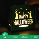 Halloween Lightbox 2 template, online Vector design store for laser cut patterns.