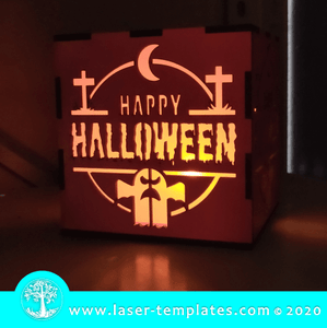 Halloween Lightbox 1 template, online Vector design store for laser cut patterns.