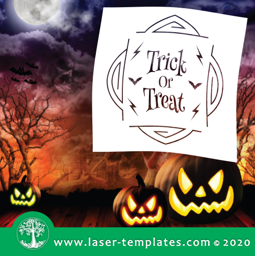 Laser Cut template for Halloween Stencil 2