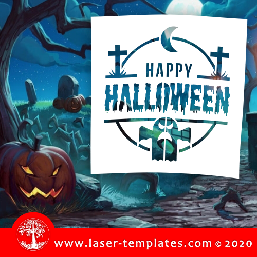 Laser Cut template for Halloween Stencil 3