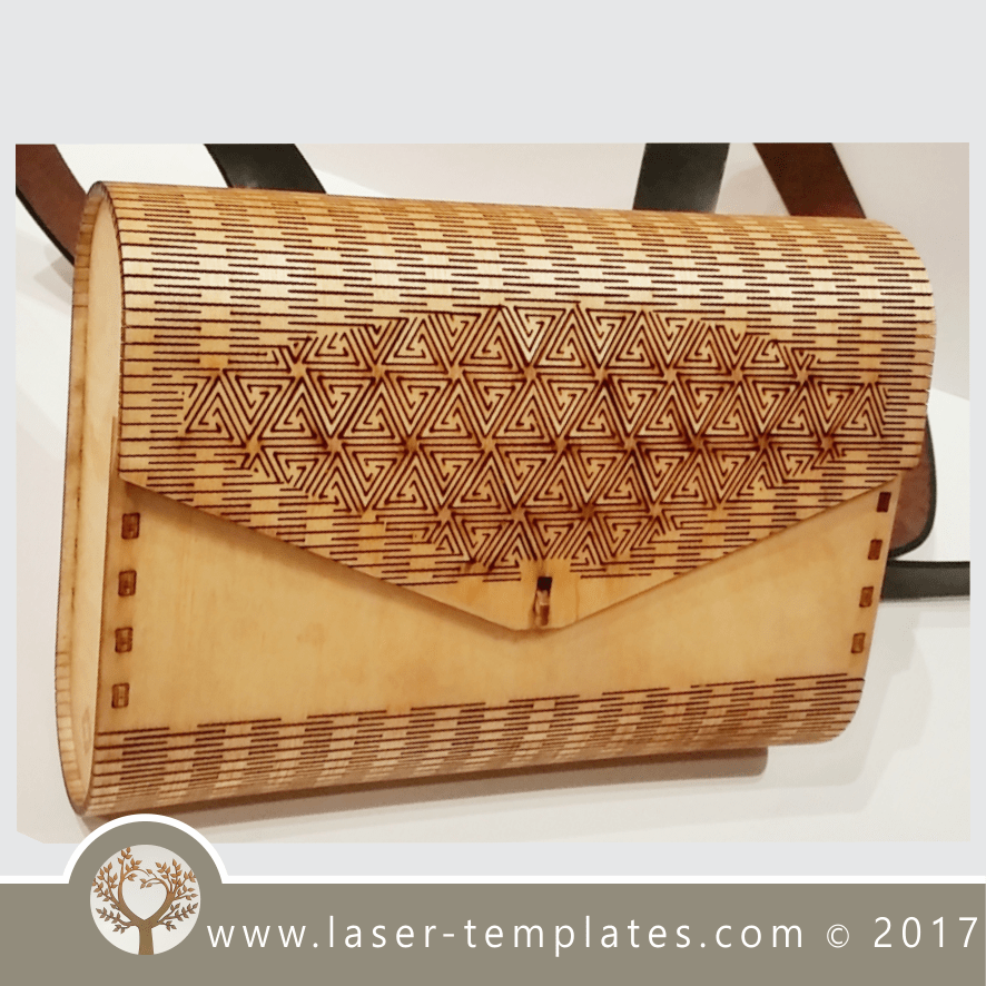 Wood Handbag Laser Cut Pattern, Download Design template. – Laser