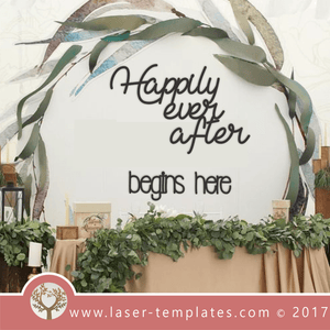Laser Cut Happily Ever After Wall Quote, Download Vector Designs.