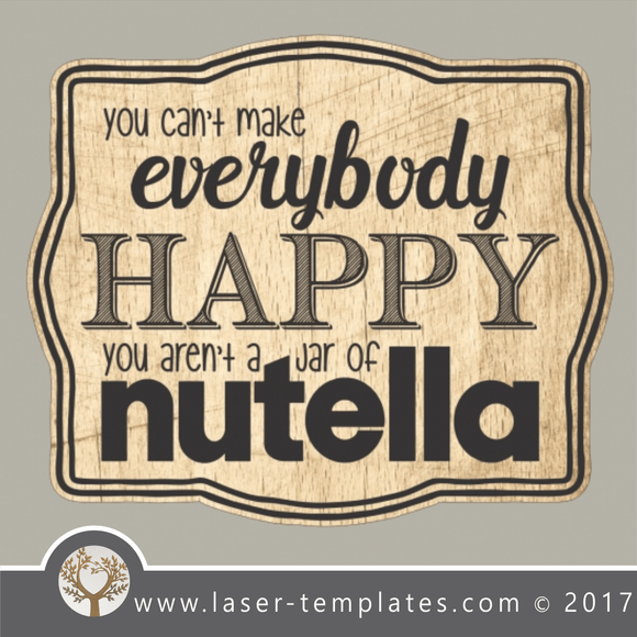 Happy inspirational template, online vector design store for laser cut and engraving templates.