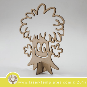 Laser cut tree template. Online 3d vector design download free patterns every day. Happy Tree 1